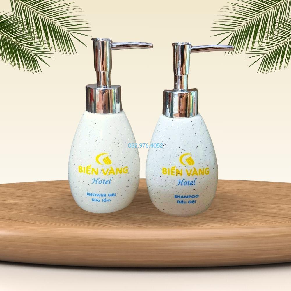 Bình xịt phòng tắm dáng boom men trắng