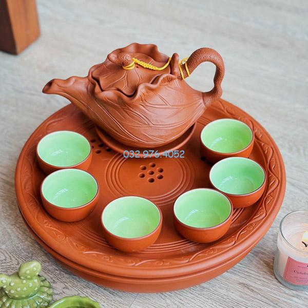 Bộ Ấm Chén Tử Sa Khay Thủng