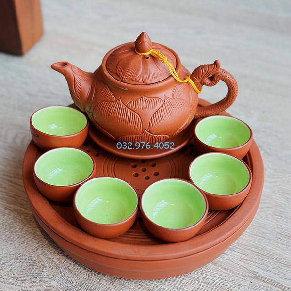 Bộ Ấm Chén Tử Sa Khay Thủng