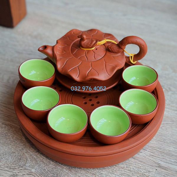 Bộ Ấm Chén Tử Sa Khay Thủng