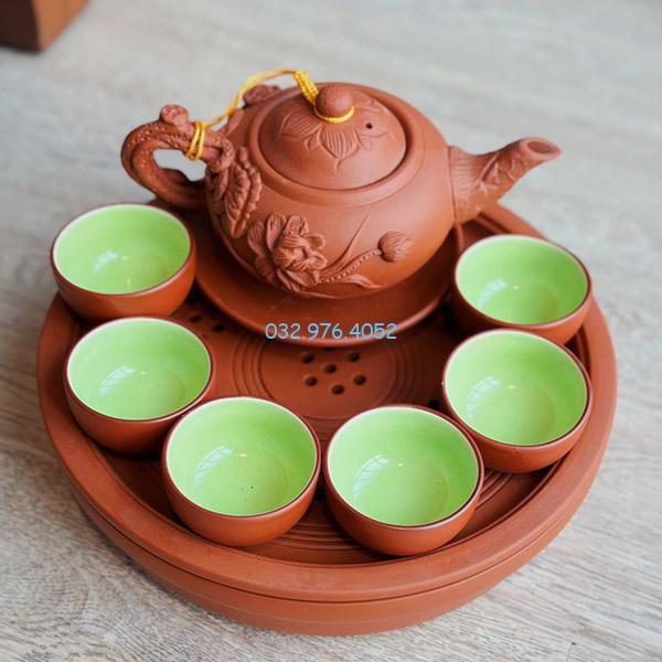 Bộ Ấm Chén Tử Sa Khay Thủng