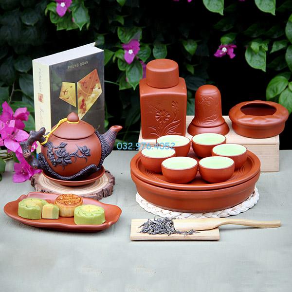 Bộ Ấm Chén Tử Sa Khay Thủng