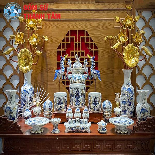 Bộ đồ thờ gia tiên đầy đủ các vật phẩm