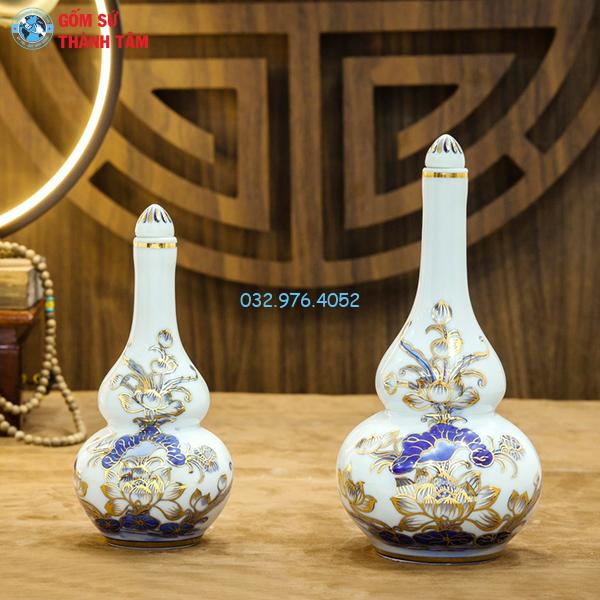 Bộ đồ thờ vẽ vàng – Nậm rượu
