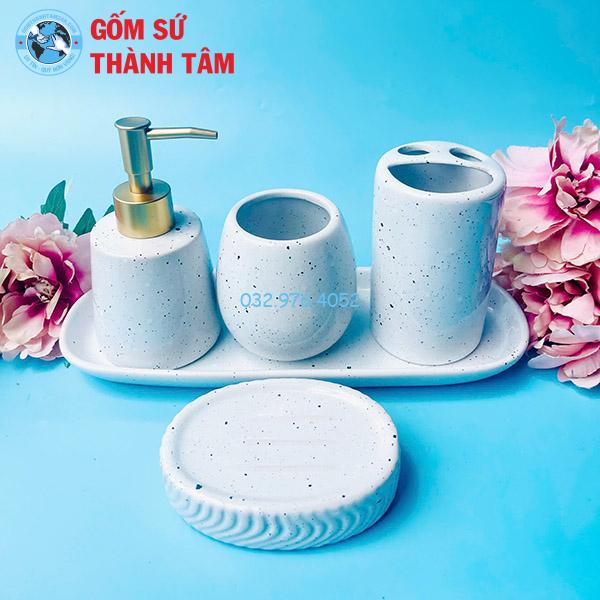 Bộ phụ kiện nhà tắm sứ cao cấp