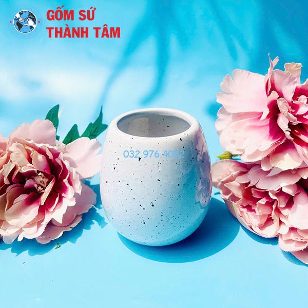 Cốc đánh răng gốm sứ bát tràng