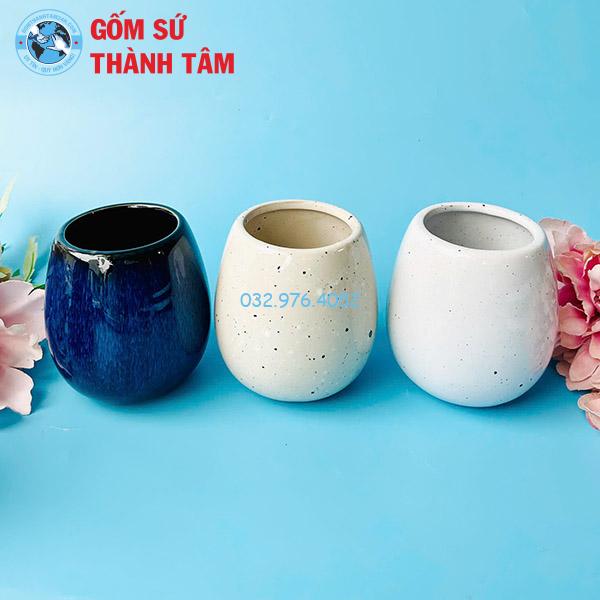 Cốc đánh răng gốm sứ bát tràng