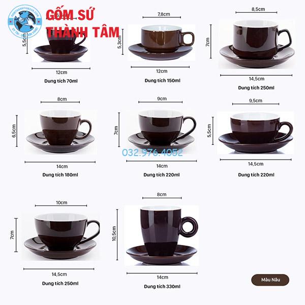 Cốc Ly Sứ Cafe Men Bóng Tím