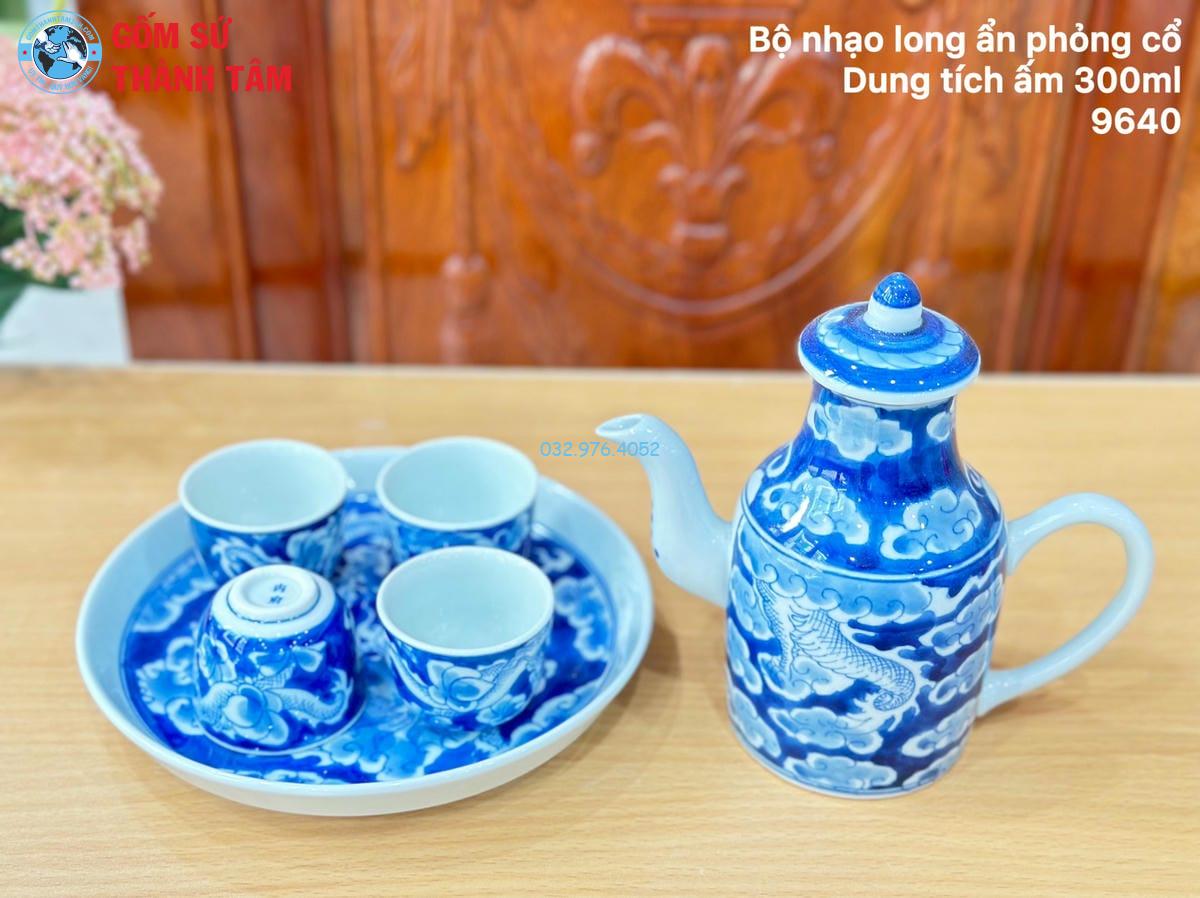 Combo Ấm Chén Men Xanh Trơn
