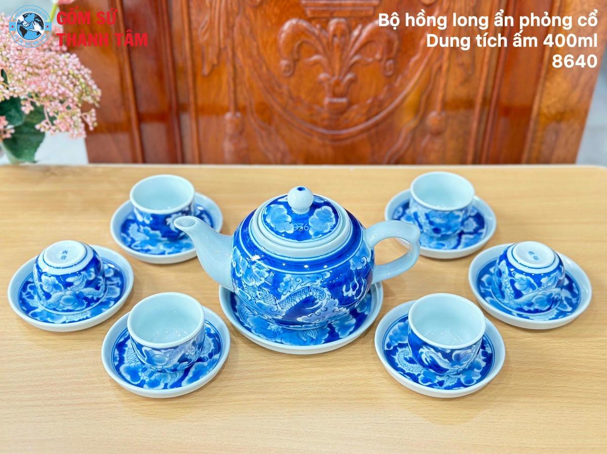 Combo Ấm Chén Men Xanh Trơn