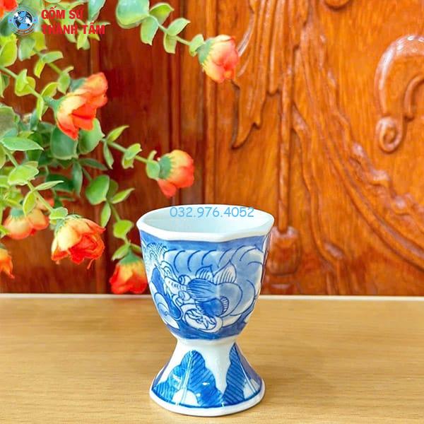 Combo Phụ Kiện Ấm Chén Men Lam | Mẫu Trơn