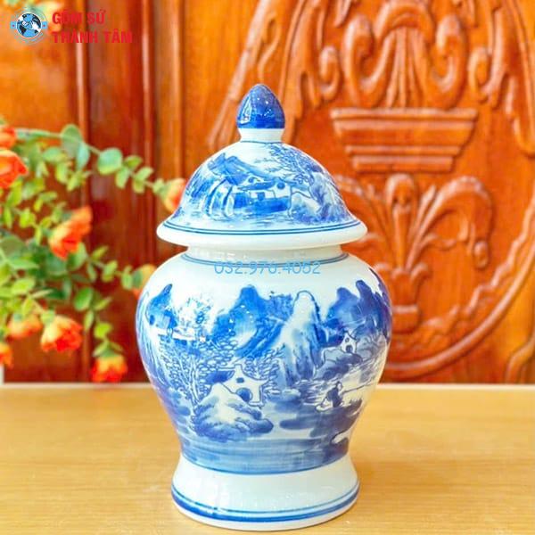 Combo Phụ Kiện Ấm Chén Men Lam | Mẫu Trơn