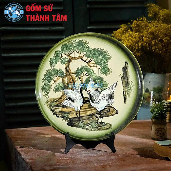 Đĩa sứ lưu niệm màu