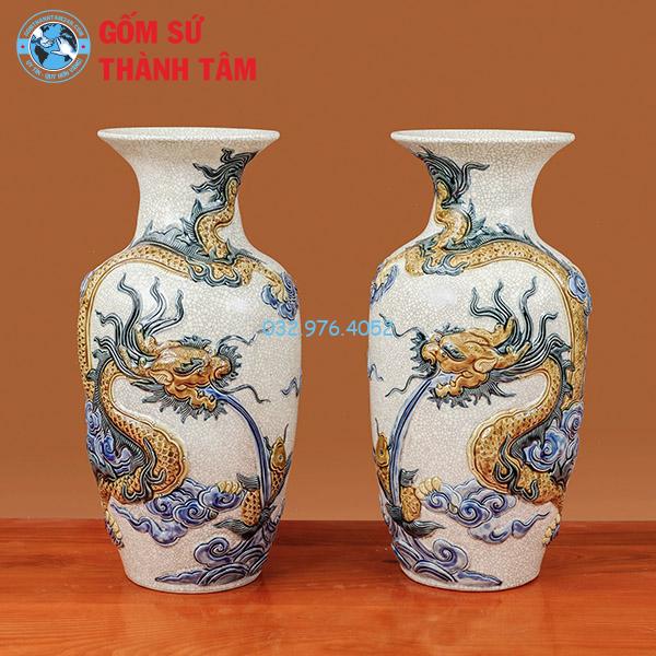 Đồ thờ men rạn rời rồng bình hoa