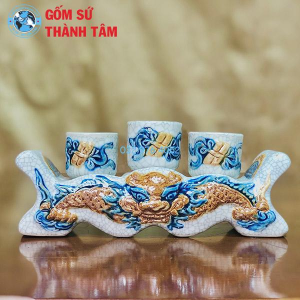 Đồ thờ men rạn rời rồng kỷ chén