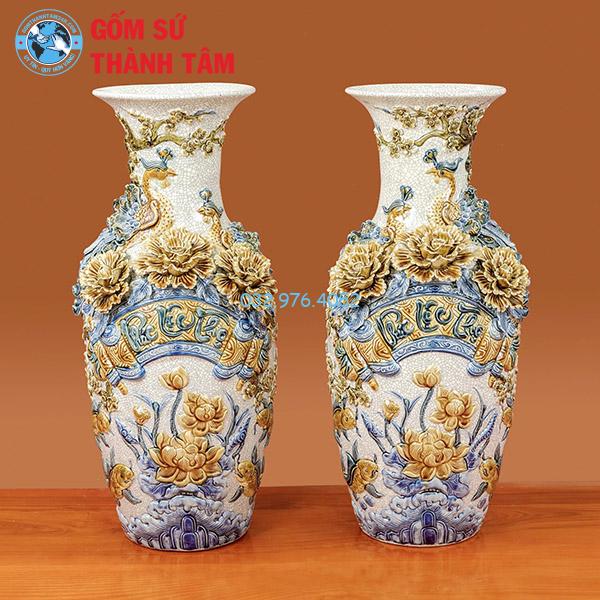 Đồ thờ men rạn rời sen bình hoa