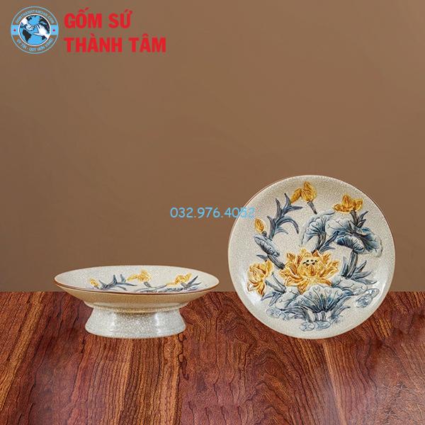Đồ thờ men rạn rời sen mâm bồng