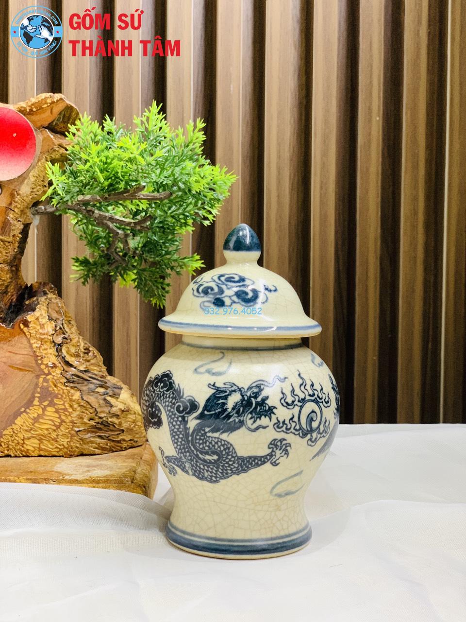 Đồ thờ men rạn tràm cổ rời rồng choé