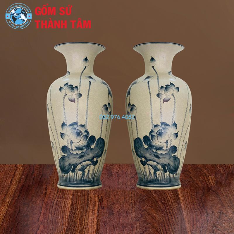 Đồ thờ men tràm cổ rời sen bình hoa