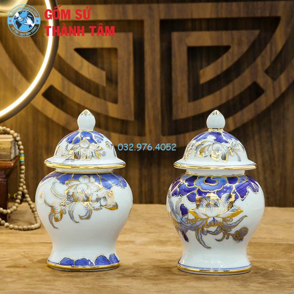 Đồ thờ vẽ vàng rời sen choé
