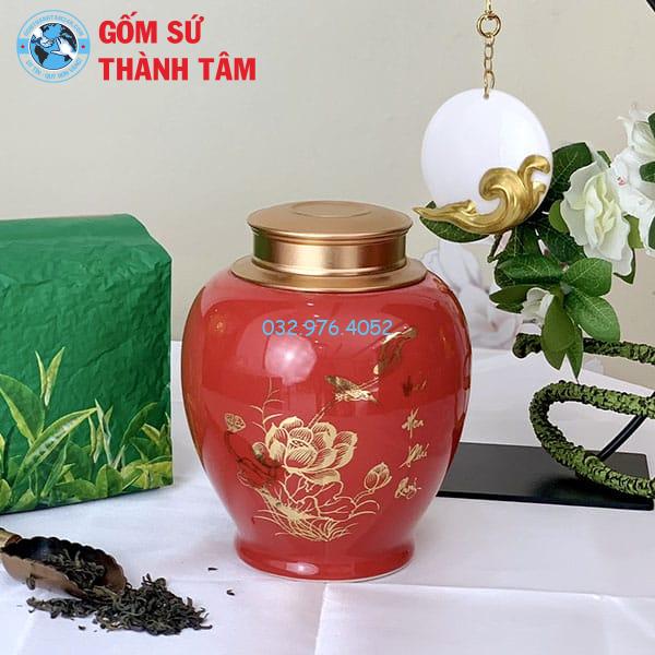 Hộp Đựng Chè Dạng Bầu Có Chân
