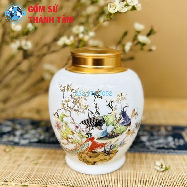 Hộp Đựng Chè Dạng Bầu Có Chân