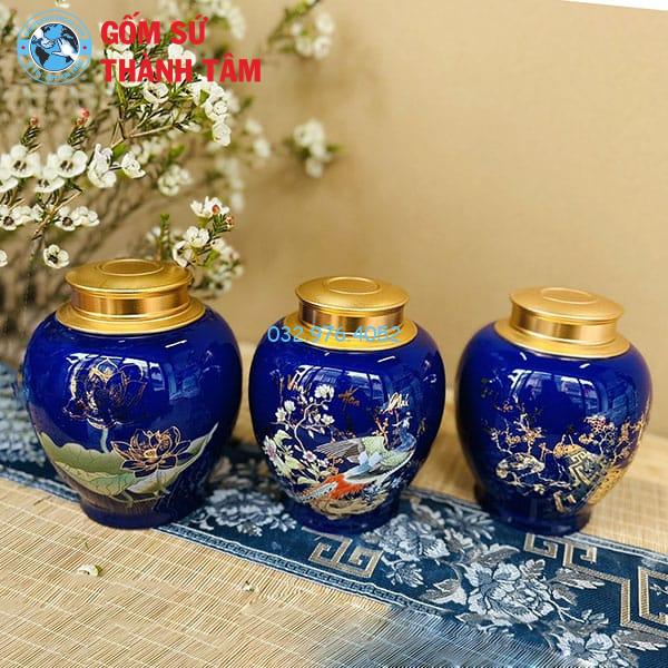 Hộp Đựng Chè Dạng Bầu Có Chân