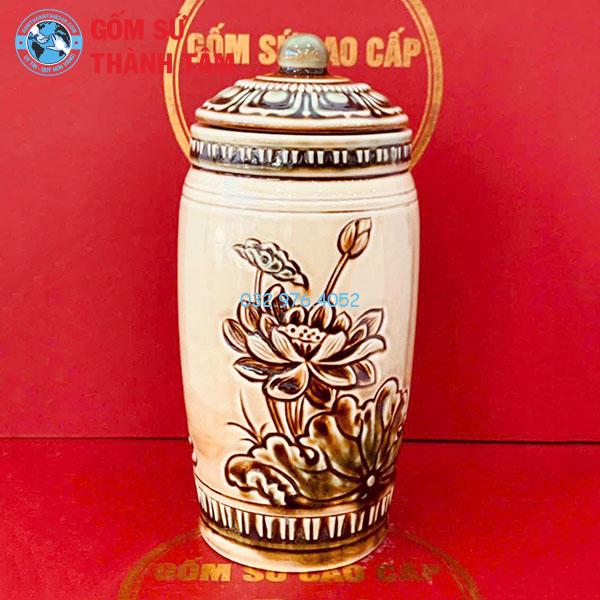 Hộp đựng chè bằng Gốm sứ