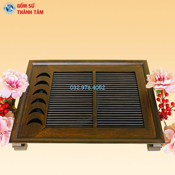 Khay Đựng Ấm Trà Gỗ | Màu Nâu Cỡ To