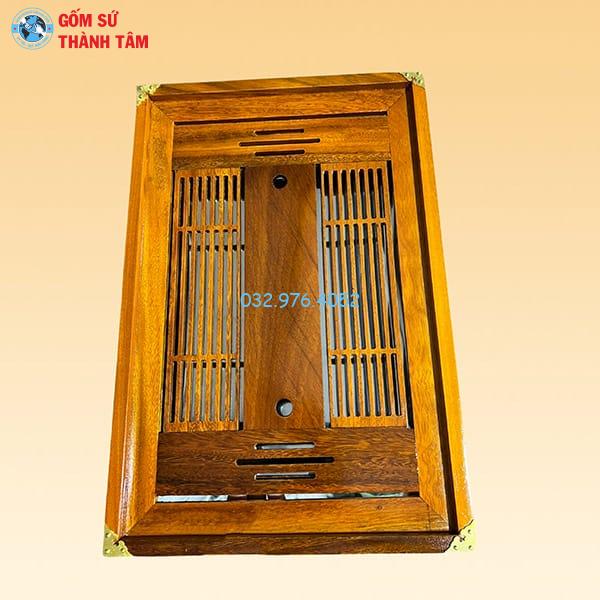 Khay Đựng Ấm Trà Gỗ | Màu Vàng
