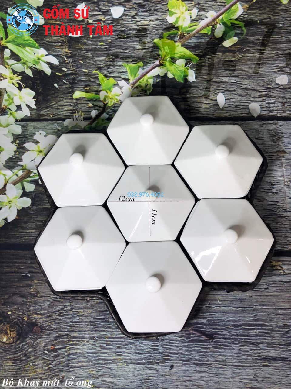 Khay đựng cơm khay vuông tổ ong