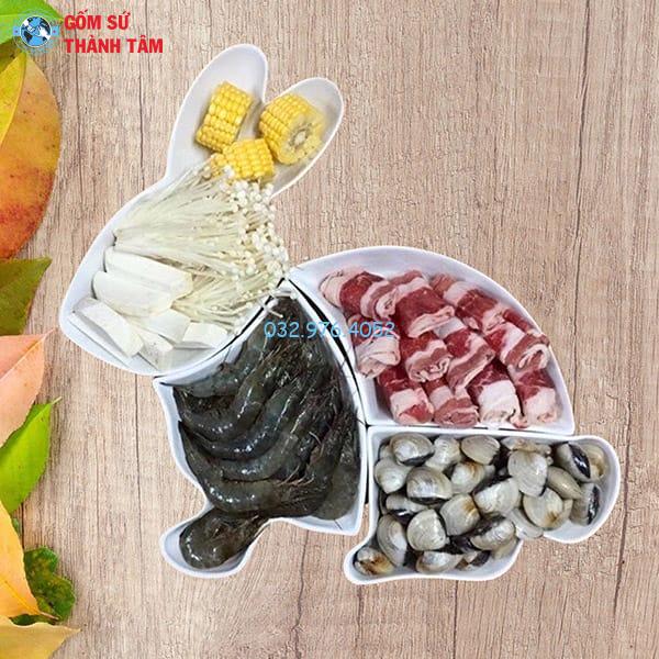 Khay Đựng Đồ Ăn Kiểu Cách | Con Thỏ