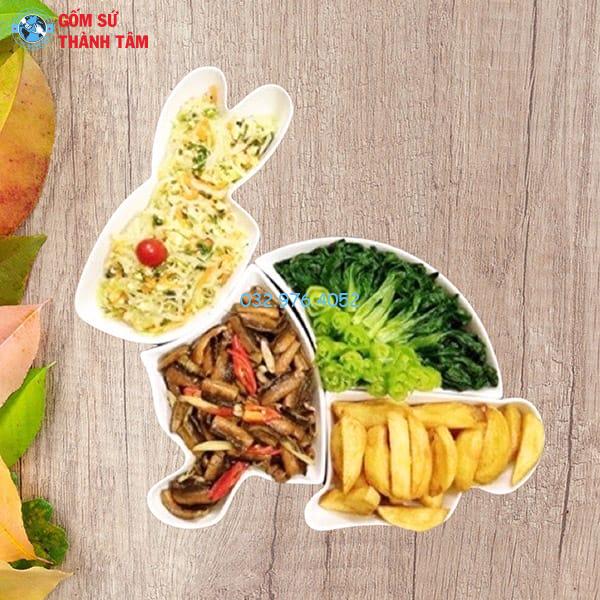 Khay Đựng Đồ Ăn Kiểu Cách | Con Thỏ