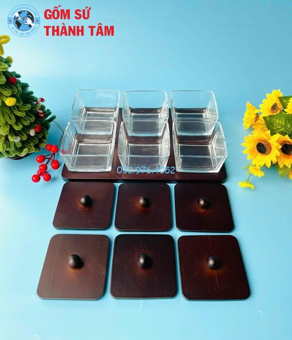 Khay đựng mứt kẹo khay gỗ 6