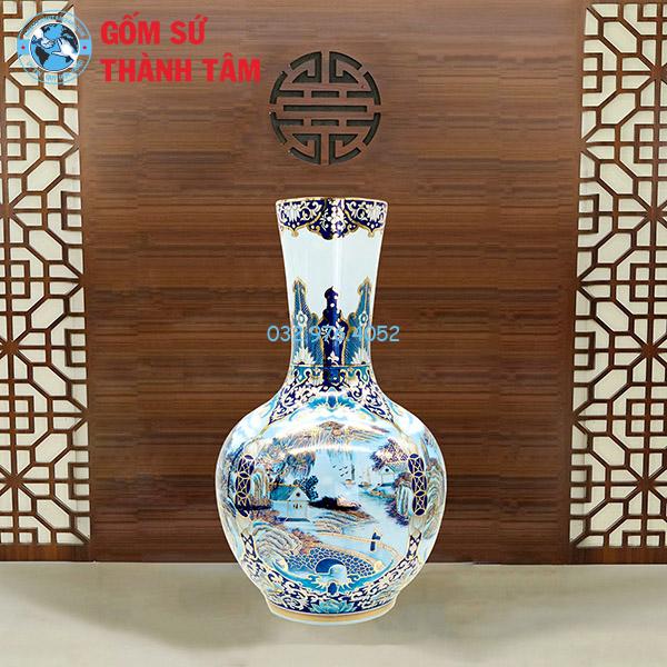 Lục Bình Củ Tỏi Mẫu Cao Cấp Sơn Thủy Hữu Tình