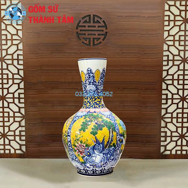 Lục Bình Củ Tỏi Màu Không Vẽ Vàng Kim