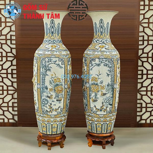 Lục bình đắp nổi tứ quý kĩ