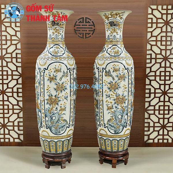 Lục bình đắp nổi tứ quý thường