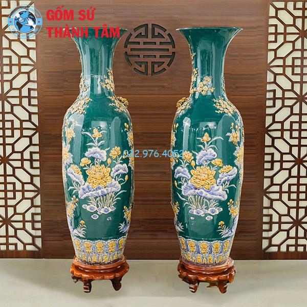Lục bình đắp nổi xanh cổ vịt vinh hoa phú quý