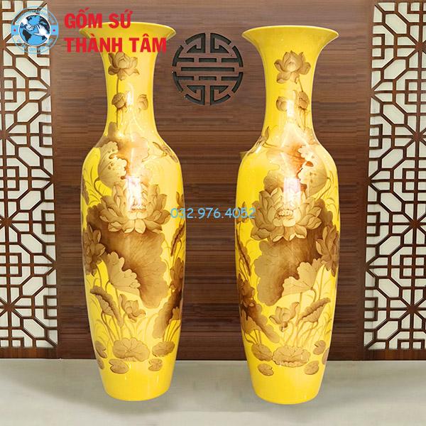 Lục Bình Hàng Sơn Mài Vàng Đỏ