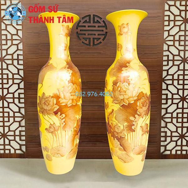 Lục Bình Hàng Sơn Mài Vàng Đỏ