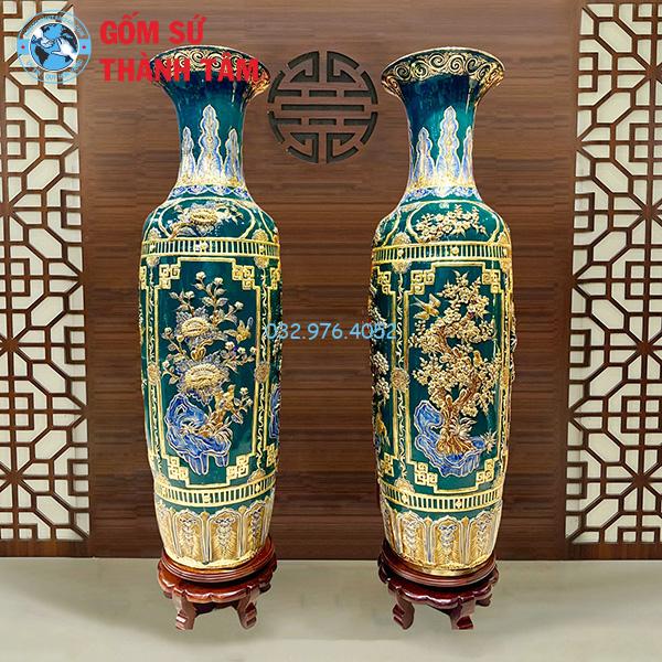 Lục Bình Mạ Vàng Xanh Ngọc Tứ Qúy