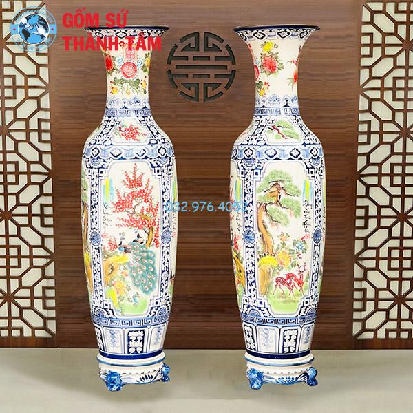 Lục Bình Tứ Qúy Màu Vẽ Kỹ