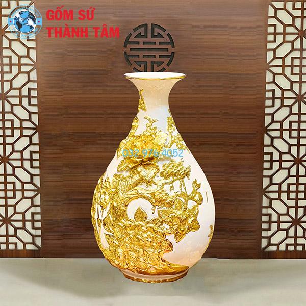 Lục Bình Tỳ Bà Dát Vàng Thuận Buồm