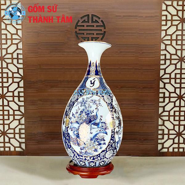 Lục Bình Tỳ Bà Vẽ Vàng Tứ Qúy Vạn Sự Như Ý