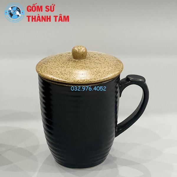 Ly Sứ Có Nắp Đậy Men Gốm