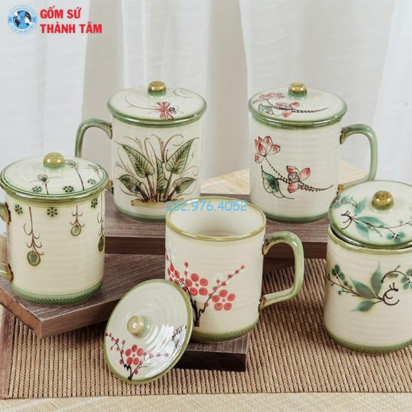 Ly Sứ Quà Tặng | Men Tro Vẽ Hoa Văn