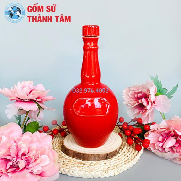 Nậm Rượu Chivas Dáng Cao Màu Đỏ