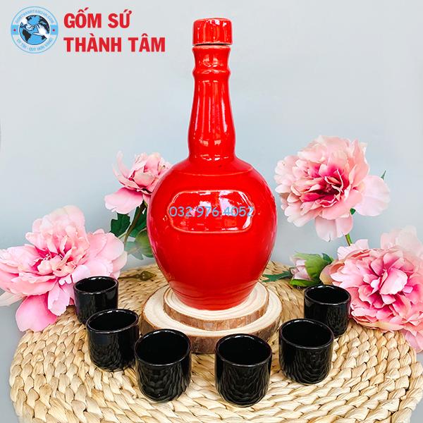 Nậm Rượu Chivas Dáng Cao Màu Đỏ