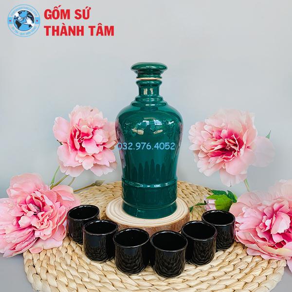 Nậm Rượu Dáng Trụ Cao Bóng